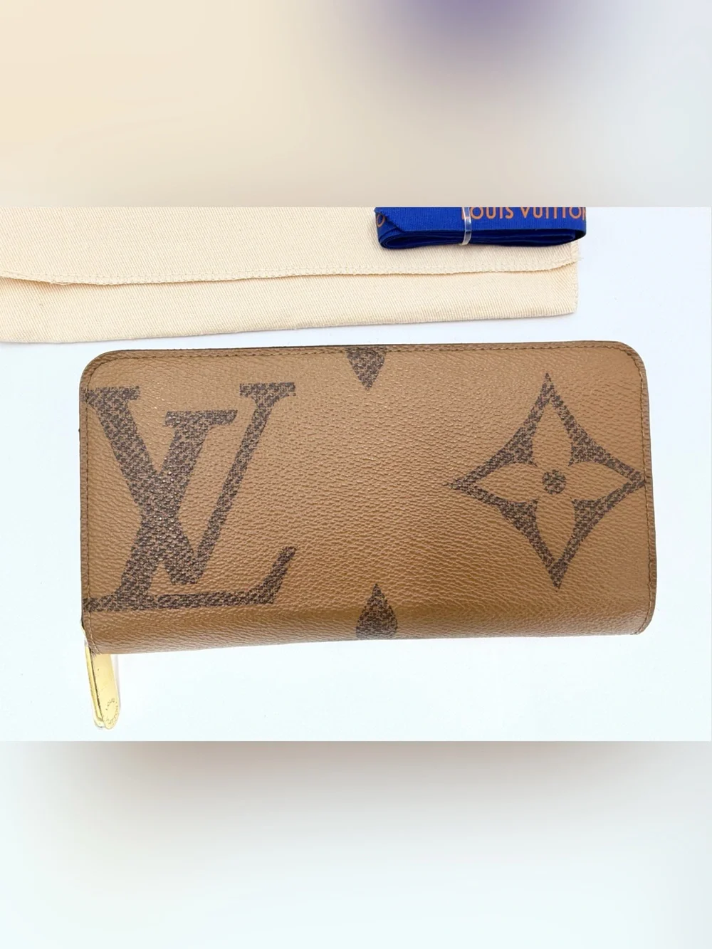 😍Louis Vuitton Giant Monogram Reverse Zippy Wallet FULL SET w/Box Dust Bag & COA - Picture 3 of 14